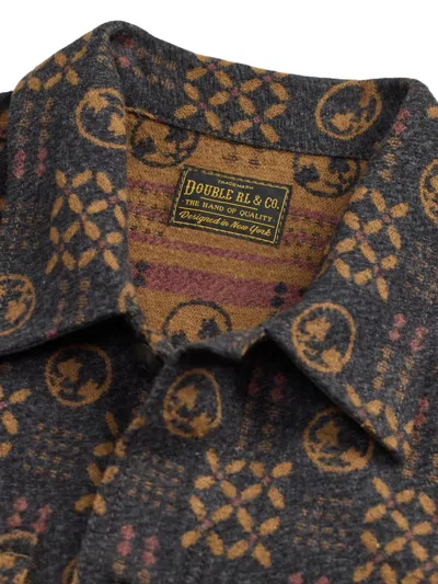 Rrl Ruddick Cotton-jacquard Jacket In Brown
