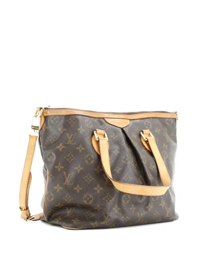 Pre-owned Louis Vuitton Palermo Handbag Monogram Canvas Pm Tote Bag In Brown
