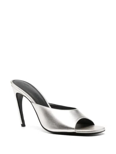 Attico Betta 95 Metallic Leather Mules In Multi