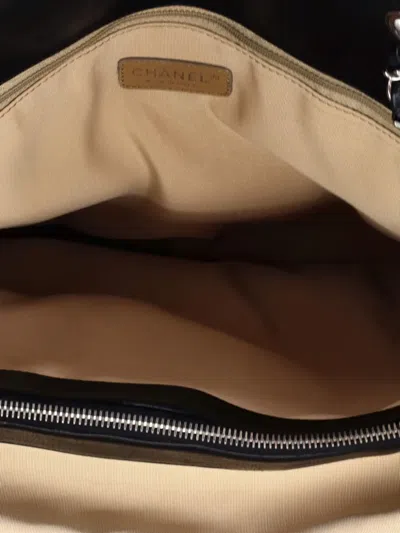 Pre-owned Chanel Timeless Classic Shopping Tote Quilted Caviar Xl Shoulder Bag In Black