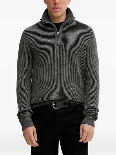 Marc O'polo Half-zip Sweater In Gray