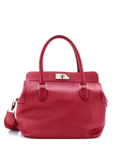 Pre-owned Hermes Toolbox Bag Swift 26 Satchel In Red