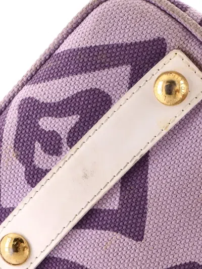 Pre-owned Louis Vuitton Tahitienne Cabas Canvas Pm Tote Bag In Purple
