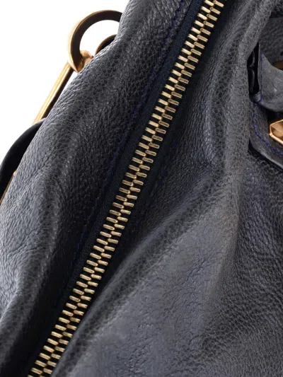 Pre-owned Chloé Paraty Top Handle Bag Leather Medium Satchel In Black