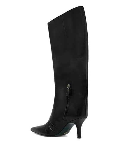 Patrizia Pepe 70mm Pointed-toe Boots In Black