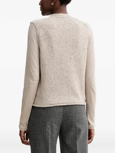 Marc O'polo Buttoned V-neck Cardigan In Neutral