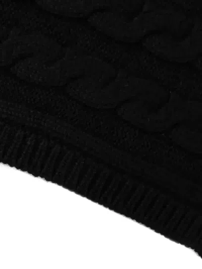 Liviana Conti Cable-knit Balaclava In Black