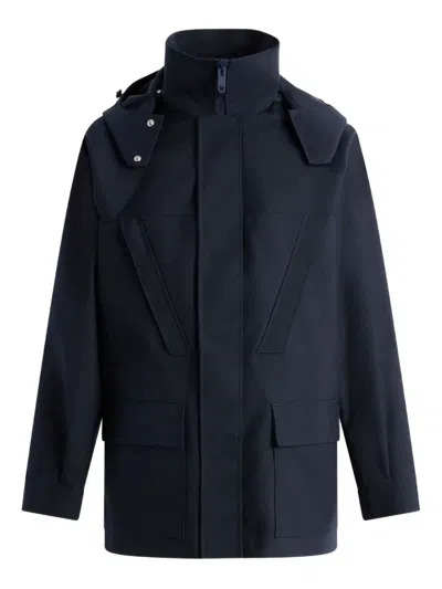Bally Detachable-hood Parka In Blue