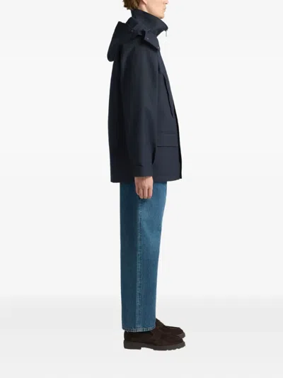 Bally Detachable-hood Parka In Blue