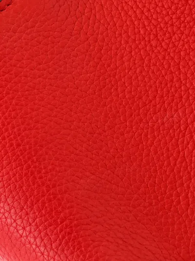 Pre-owned Celine Trapeze Bag Leather Medium Satchel In Red