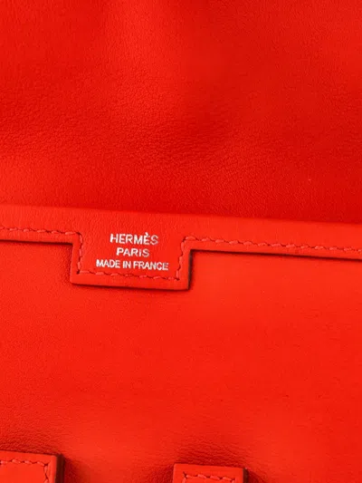 Pre-owned Hermes Jige Elan Swift 29 Clutch Bag In Red