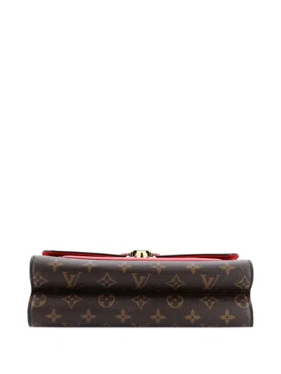 Pre-owned Louis Vuitton Victoire Handbag Monogram Canvas And Leather Shoulder Bag In Brown