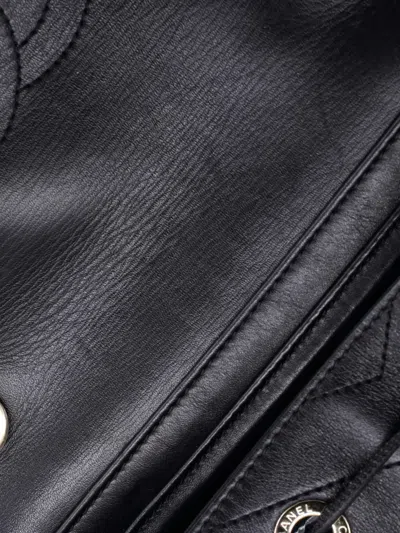 Pre-owned Chanel Coco Chevron Stitched Calfskin Small Backpack In Black