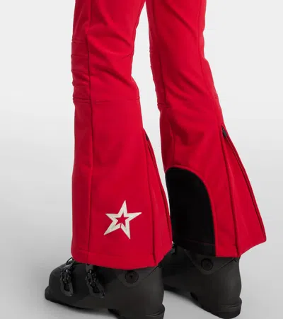 Perfect Moment Jg Belted Padded Down Ski Suit In Red