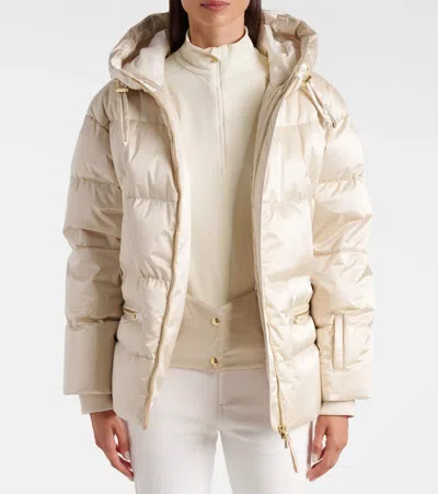 Bogner Lyra Belted Down Ski Jacket In Neutral