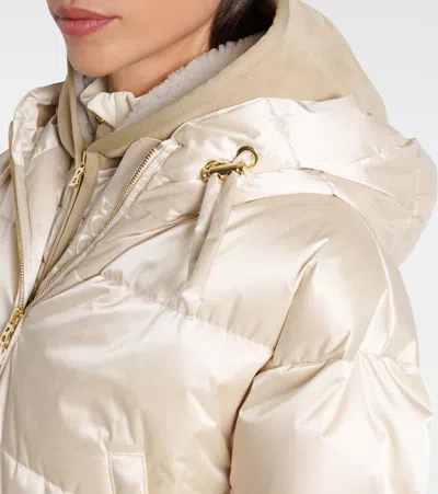 Bogner Lyra Belted Down Ski Jacket In Neutral