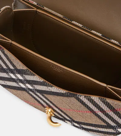 Burberry Compact Bridle Shoulder Bag With Adjustable Strap In Brown