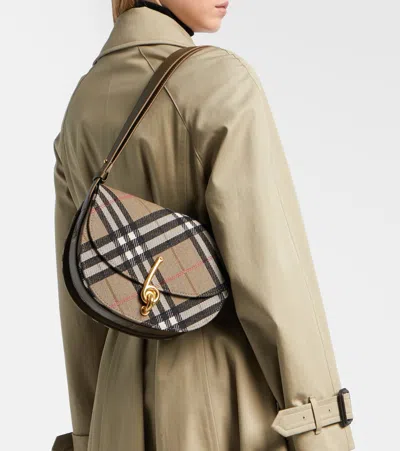 Burberry Compact Bridle Shoulder Bag With Adjustable Strap In Brown