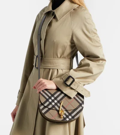 Burberry Compact Bridle Shoulder Bag With Adjustable Strap In Brown