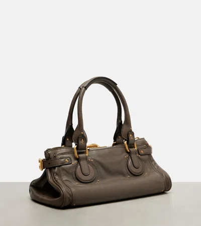Chloé Paddington Large Leather Shoulder Bag In Brown