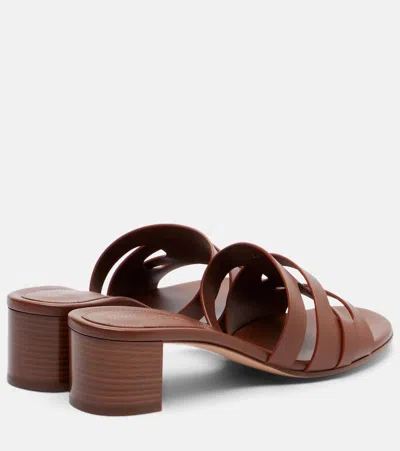 Gianvito Rossi 35 Leather Mules In Multi