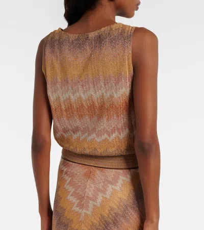 Missoni Zig Zag Lamé Top In Multi