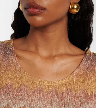 Missoni Zig Zag Lamé Top In Multi