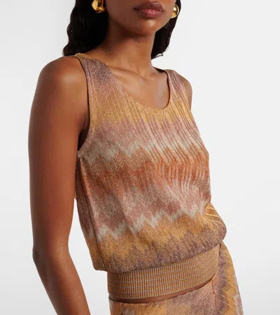 Missoni Zig Zag Lamé Top In Multi