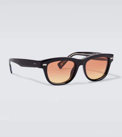 Brunello Cucinelli Stanley J. Rectangular Sunglasses In Black