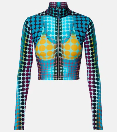 Jean Paul Gaultier Re-edition Printed Top In Multi