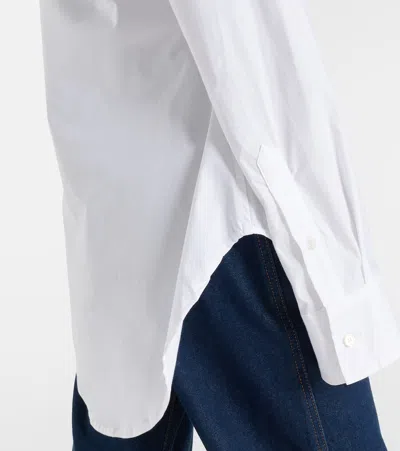 Jean Paul Gaultier Womens White Blue Grey Scanned Bra Stretch-cotton Shirt