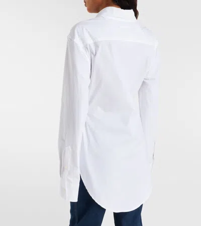Jean Paul Gaultier Womens White Blue Grey Scanned Bra Stretch-cotton Shirt