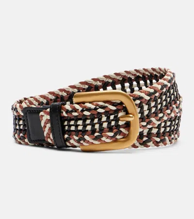 Gabriela Hearst Sam Woven Leather Belt In Brown