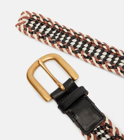 Gabriela Hearst Sam Woven Leather Belt In Brown