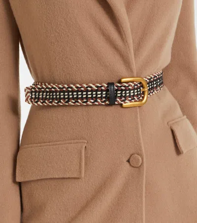 Gabriela Hearst Sam Woven Leather Belt In Brown