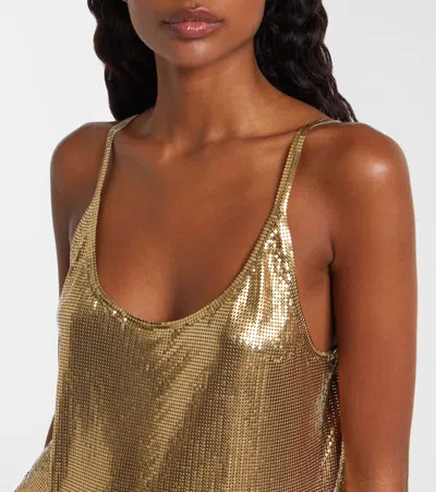 Rabanne Chainmail Minidress In Gold