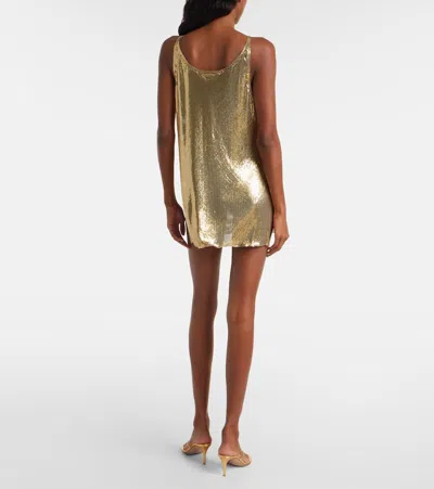 Rabanne Chainmail Minidress In Gold