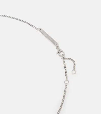 Loewe Frog Pendant Necklace In Silver