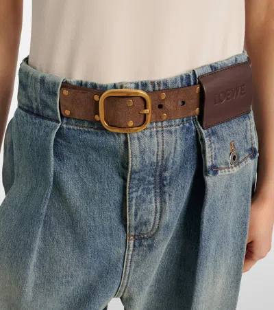 Loewe Adjustable Waist Belt In Brown