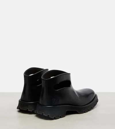 Loewe Bobby Leather Ankle Boots In Black