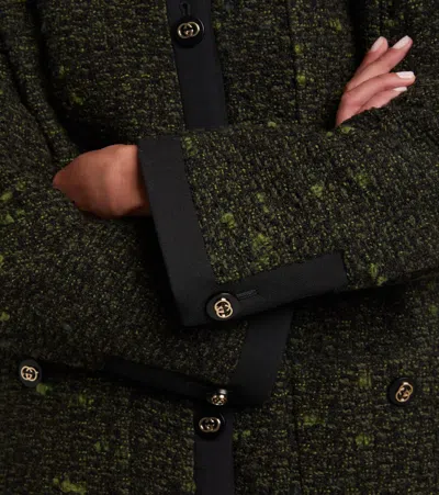 Gucci Wool-blend Coat In Green