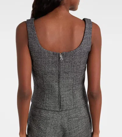 Gucci Wool Knit Tank Top Scoop Neckline In Gray