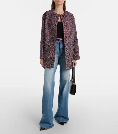 Gucci Web Stripe Cotton-blend Jersey Top In Black