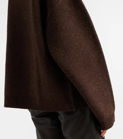 Jacques Wei Embroidered Wool Sweater In Brown