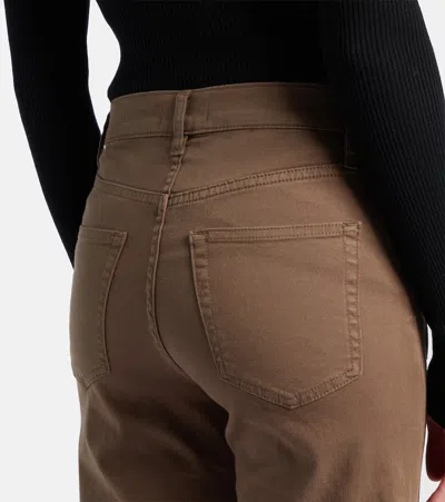 Frame Refined Wide-leg Jeans In Brown