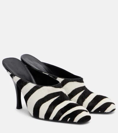 Khaite Colt 100 Zebra-print Calf Hair Mules In Multi
