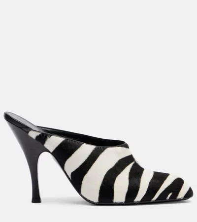 Khaite Colt 100 Zebra-print Calf Hair Mules In Multi