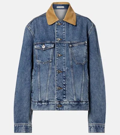 Jw Anderson Corduroy-trimmed Denim Jacket In Blue