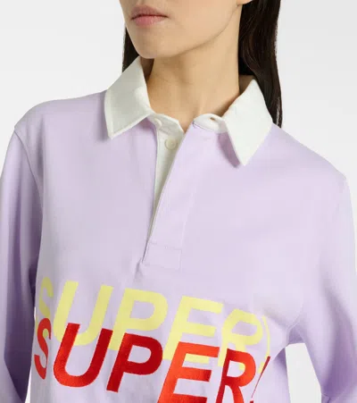 Jw Anderson Printed Cotton Polo Sweater In Multi