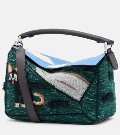 Loewe X Louis Wain Futurist Cat Puzzle Tote Bag In Multi